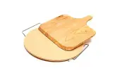 Grill Pro 13" Pizza Stone, Rack & Spatula Kit for Charcoal or Gas Grills 98150