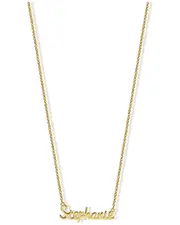 Argento Vivo 18K Over Silver Stephanie Script Necklace