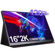 2K 120Hz Gaming Portable Monitor For Laptop 16 Inch Computer External Screen