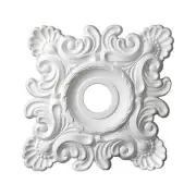 18 inch x 18 inch x 1-5/8 inch Shell And French Twist Polyurethane Ceiling