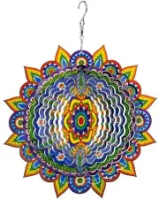 Mandala Wind Spinners, 12inch Metal Wind Spinners Outdoor for Yard and Garden...