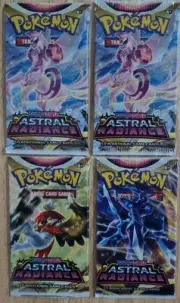 BRAND NEW 4X Pokemon TCG Astral Radiance Booster Pack (10 Cards) - FREE SHIPPING