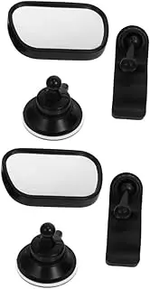 Generic 2pcs Car Mirror Adjustable Rearview Mirror for Backseat Shatterproof Design for Observation Easy Installation Safety Monitoring