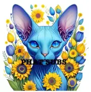 Sublimation Print Blue Sphynx Ready to Press Heat Transfer