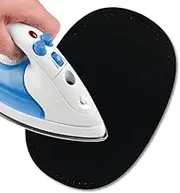 Iron-On Suede Patches Ideal for Trousers, Jackets, Shirts. 16 x 11 cm (Black)