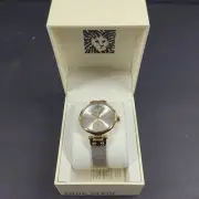 Anne Klein Women's Watch Crystal Accented Mesh Bracelet Silver Gold 3001SVTT NIB