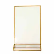 Gold Clear 6 Acrylic 5"x9" Freestanding Double Sided Table Sign Holders Party