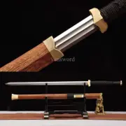 High Quality Manganese Steel Chinese Jian 汉剑 Brass Straight Sword for Display.