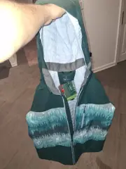 LL Bean Kids Wildcat Primaloft Waterproof Hooded Ski Jacket Large 14 16 Green