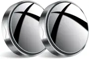2Pcs Blind Spot Car Mirror, 2" round Rear View Mirrors Frameless HD Glass 360 De