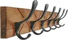 SKOLOO Coat Rack Wall Mount - Antique Wooden Carved- X Cross Coat Hook