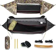 Night Cat Hammock Tent with Mosquito Net Waterproof Rain Fly for 1 Person Hiking Camping in the Garden Backyard Wild