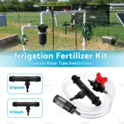 1/2" 3/4" Injector Water Tube Switch Filter Irrigation Venturi Fertilizer Kit
