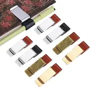 8PCS Pen Loop Holder For Notebook Pencil Clips Pen Holder Paper Clip Bookmarks With Stainless Steel Clip Retro Pen Loop Clips For Journals Calendars Planners