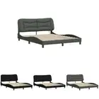 Bed Frame with LED Light Slat Mattress Base Bedstead Bedroom Velvet vidaXL