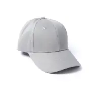 Milliner 6 Panel Cotton Baseball Cap Sleet Grey Mr Flat Embroidered