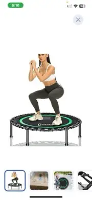 Darchen Mini Trampoline New In Opened Box Green Black Holds Up To 450lbs