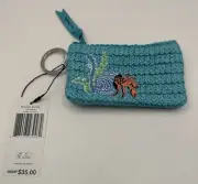 Vera Bradley Women's Antilles Treasure Straw Zip ID Case-NWT