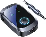 Wireless Transmitter Receiver – LCD Screen bluetoth 5.4 Audio Transmitter, bluetoth Adapter with Mic | HiFi Audio Streaming for Airplane, TV, Pc, Headphones, Speakers, Cell Phones