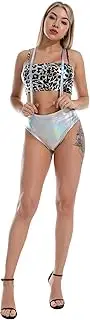 [SNOMYRS] Women Rave Shorts Holographic Metallic Sequin Mini Pants