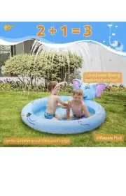 New!! TOUNATURE "Inflatable Elephant Sprinkler Kids Pool" (Toddlers Splash Pad)