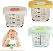 230ML Baby Containers With Lids - Baby Food Container | Leakproof Microwave Safe Jar With Scale | 20-400 Degree Celsius For Dining Packing Feeding