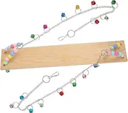 EXAOMBLE Chick Wood Swing Parrot Perch Stand Wooden Chicken Swing Toy for Roosters Chickens Parrots