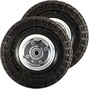 2x 10 Inch Pneumatic Wheels Hand Trolley Cart Sack Truck Wheelbarrow Tyres 16mm
