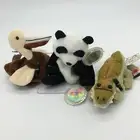 Coca-Cola International Collection LOT 3 Bean Plush Coke Pelican Crocodile Panda
