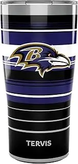 Tervis Traveler NFL Baltimore Ravens - Hype Stripes Triple Insulated Insulated Tumbler Travel Cup Keeps Drinks Cold & Hot, 20oz, Stainless Steel