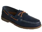Sperry Men's Leeward 2 Eye Boat Shoes Perf Navy Sts25194 Size 9 Wide