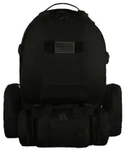 East West USA Tactical Molle Military Assault Detachable Backpack RT505 BLACK