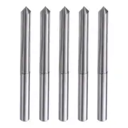 5pcs CNC V Bit 90 Degree 1/8" Shank 0.1mm Tip Engraving V Bits Chamfer End Mill
