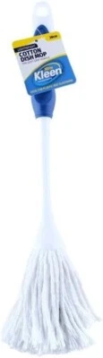Xtra Kleen Dish Mop Cotton Head with TPR and Plastic Handle, 38 Cm Size