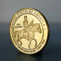 在飛比找樂天市場購物網優惠-總統安德魯·杰克遜金幣 外國硬幣1/2盎司仿金銅幣紀念幣