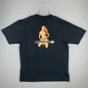 Vintage 90’s Quicksilver T-Shirt Black Aloha Hula Girl Surf Mens XL Deadstock