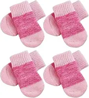 Totority 2Sets Adorable Non Slip Pet Socks Comfortable Elastic Dog Socks for Pets for Indoor Outdoor Use Stylish Cartoon Design