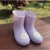 在飛比找ETMall東森購物網優惠-純yuan單 出口日本兒童中筒雨鞋中小童女童雨靴防水鞋