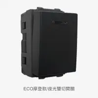 在飛比找蝦皮購物優惠-JYE中一夜光雙切開關ECO摩登款JY-E5152SGB