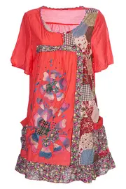 Newa Orange Tunic Dress--MAN-324-C