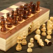 Wooden Chess Board Set Hand Made with Storage Box Chess Pieces Chessman 13X13 In