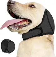 Dog Ear Wrap,Noise Protection No Flap Ear Wrap - Waterproof Earmuffs, Anti-Slip Adjustable Snood for Pet Grooming, Bath, Firework