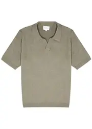 Norse Projects Leif Linen-blend Polo Shirt - Green - L L