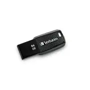 Verbatim 64GB Ergo USB Flash Drive - Black (70877)