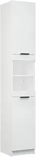 Bathroom Cabinet White Engineered Wood Toilet Sink Unit Storage Shelf vidaXL