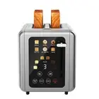 Touch screen Toaster slice, Stainless Steel Digital Timer Toasters with Sound...
