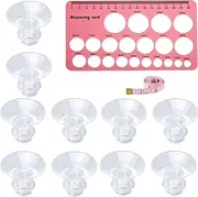 Roczential Breast Pump Flange Inserts for S1/S2/S9/S10/S12 Breast Pump, with Soft Ruler & Nipple Ruler, 5 Sizes Silicone Replacements, Breast Pump Accessories for Convenient and Customized Pumping