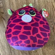 NWT New 2021 TY Squish a BOOS Giraffe GILBERT Squishi Plush Small 10” Green Eyes