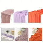 Hand-dyed Party Cheesecloth Table Runner Dining Tablecloth Hand-dyed Color