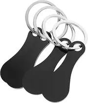 [HOMSFOU] 4Pcs Lightweight Portable Trolley Tokens Stainless Steel Key Rings for Shopping Carts Unique Keychain Pendants for Easy Access for Grocery Trolleys Everyday Use